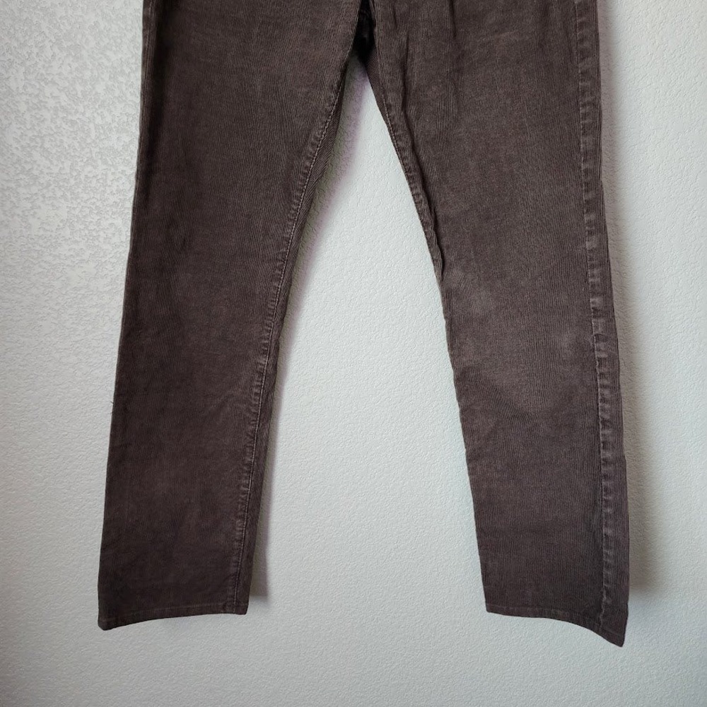 AG ADRIANO GOLDSCHMIED Everett Corduroy Pants Brown Slim‎ Straight 32x34 - Picture 11 of 11